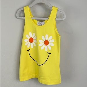 Wildfox Kids NWT Yoga Face Yellow Tank Size 7/8